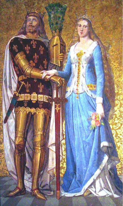 Frédéric III de Thuringe et Catherine de Henneberg - représentation du XIXe siècle
